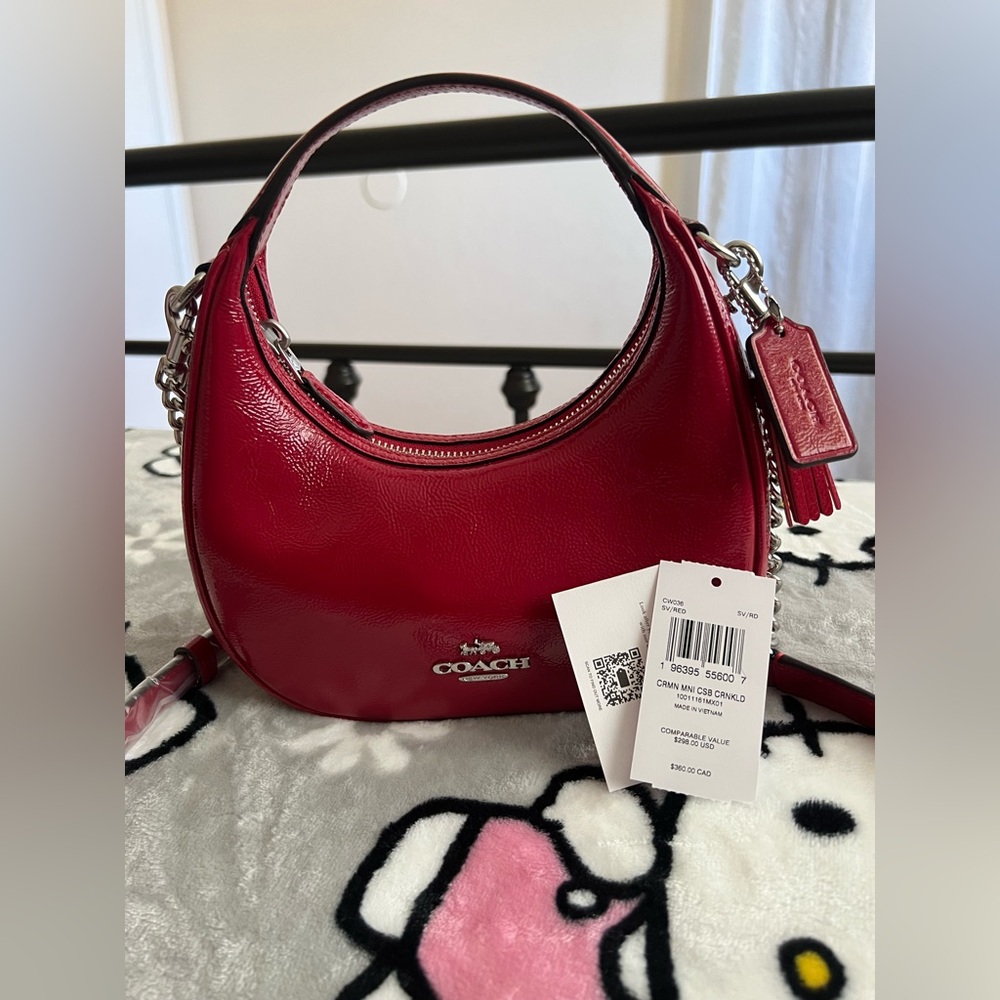 Coach Carmen Mini Crossbody Red Leather Women's Bag